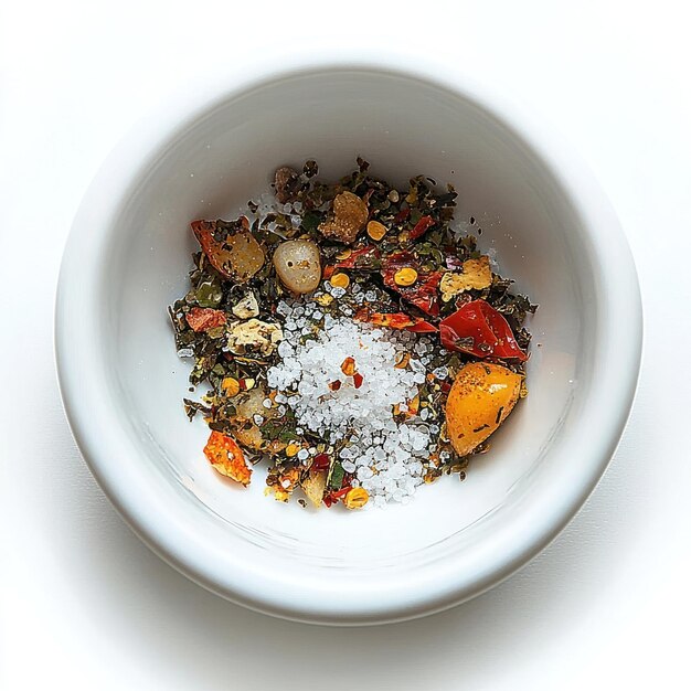 Bowl of rustic homemade food