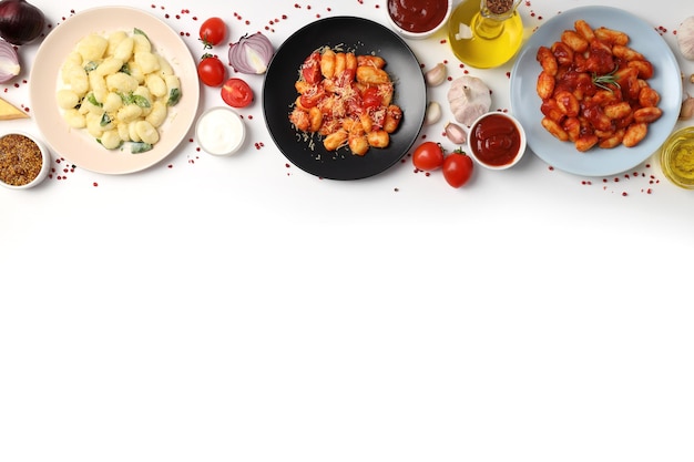 Assorted meals on table